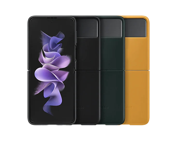 Samsung Leather Cover for Galaxy Flip3 - Black