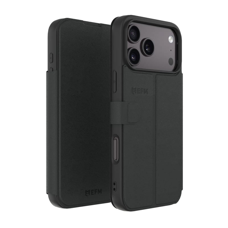 EFM Venice Wallet Case for iPhone 18 Pro - Black