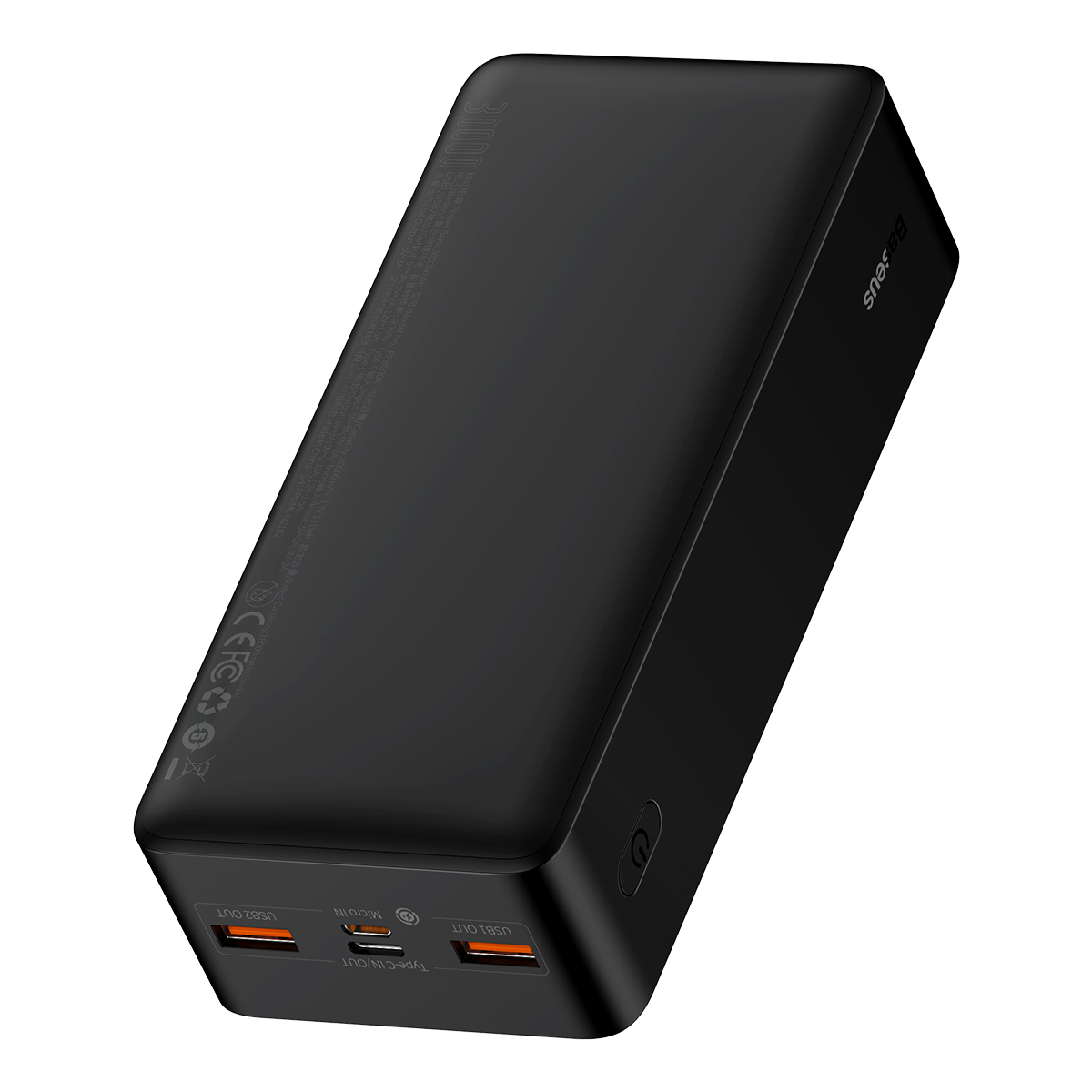 Baseus 20W 30000mAh Bipow Digital Display Power bank - Black