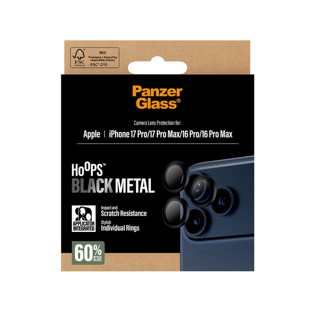 PanzerGlass Hoops Lens Protector for iPhone 17 Pro/17 Pro Max- Black