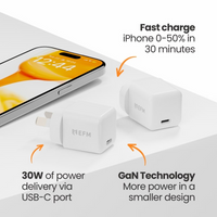 Thumbnail for EFM ECO 20W Wall Charger with Power Delivery and PPS Technology - White