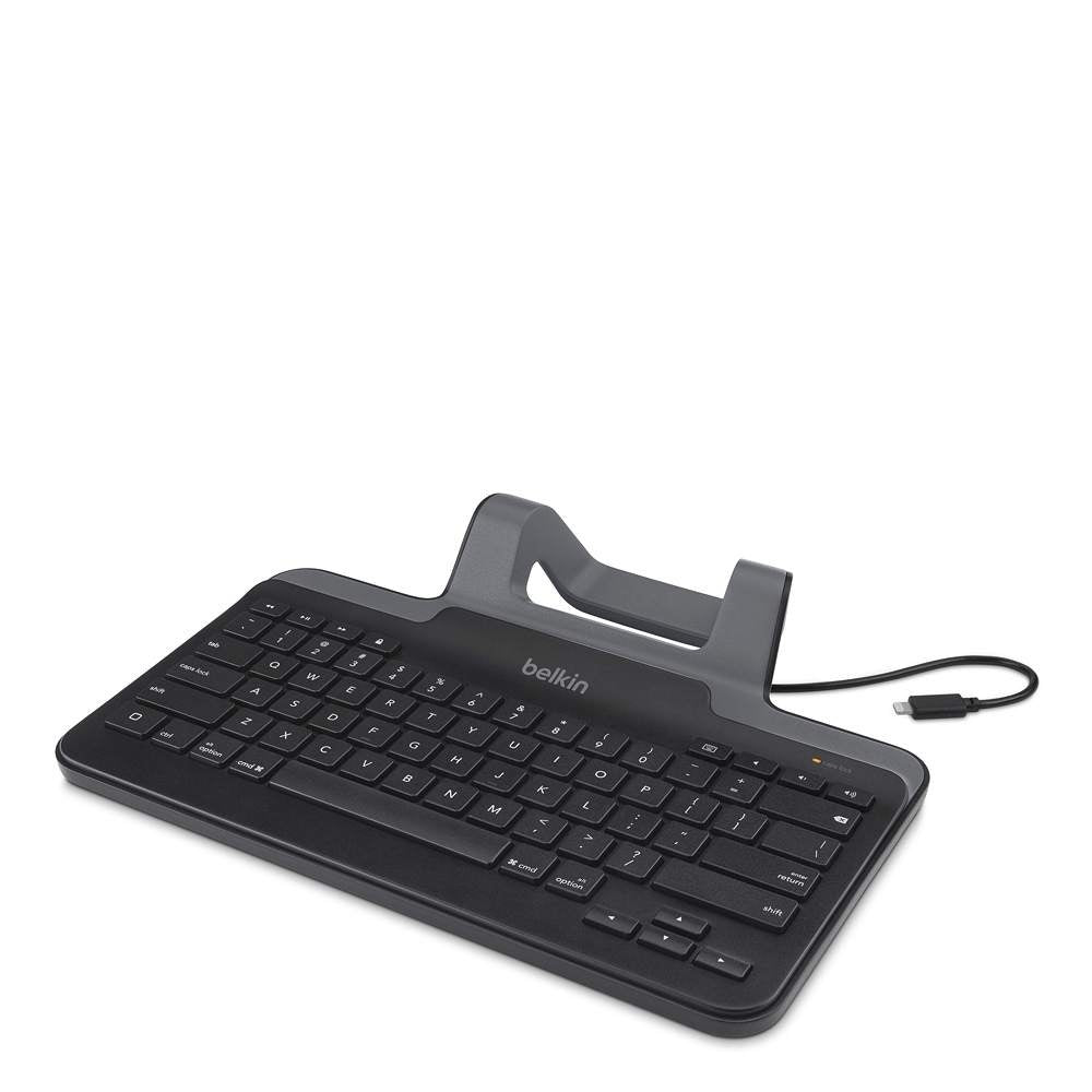 Belkin Wired Tablet Keyboard for iPad with Stand & Lightning Connector - Black