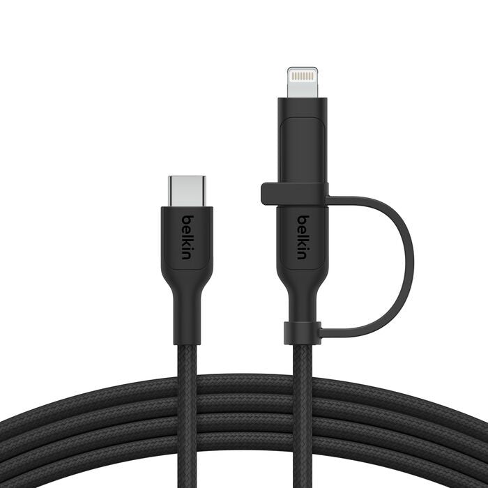 BoostCharge Pro 2-in-1 Cable with USB-C and Lightning Connector 1.5M - Black