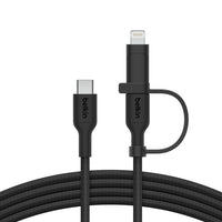Thumbnail for BoostCharge Pro 2-in-1 Cable with USB-C and Lightning Connector 1.5M - Black