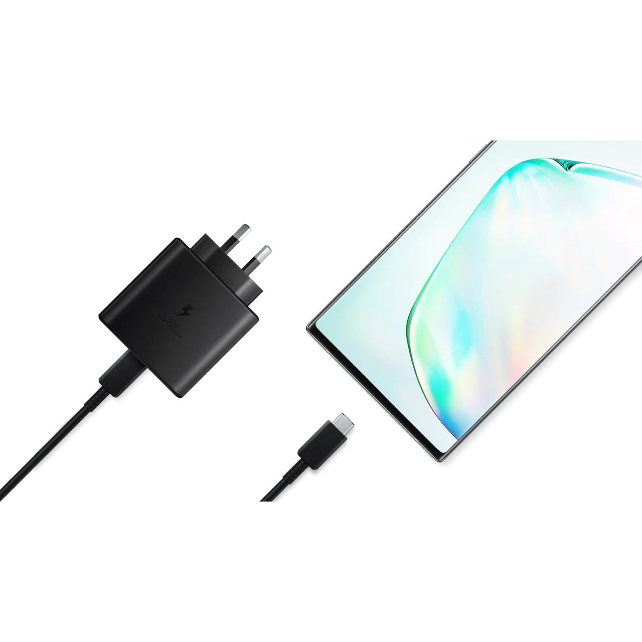 Samsung 45W AC Charger Power Adapter(2024 MODEL) with extra-long 1.8m USB-C Cable - Black