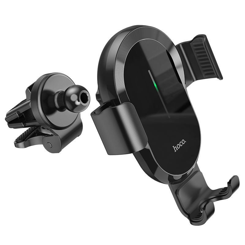Hoco CA105 15W Three Axis Linkage Wireless Charger Air Vent Car Holder - Black