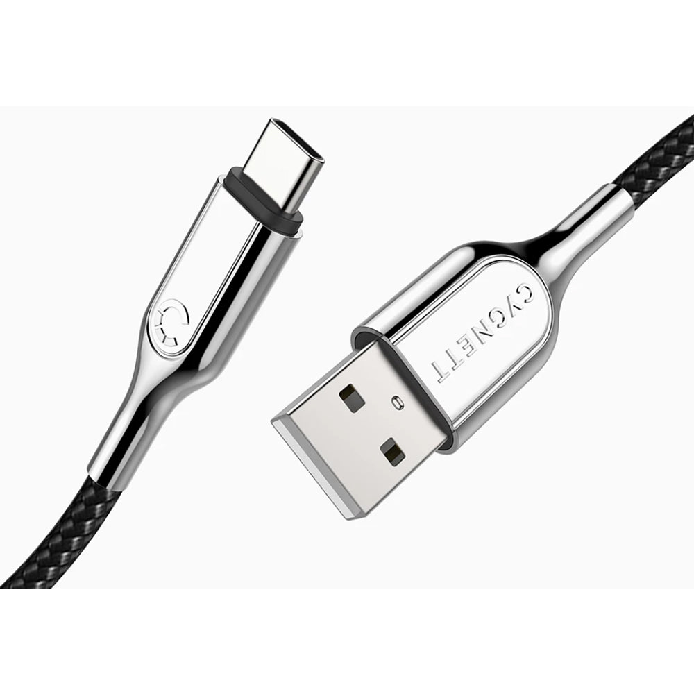 Cygnett Braided 1m USB-C to USB-A Cable - Black