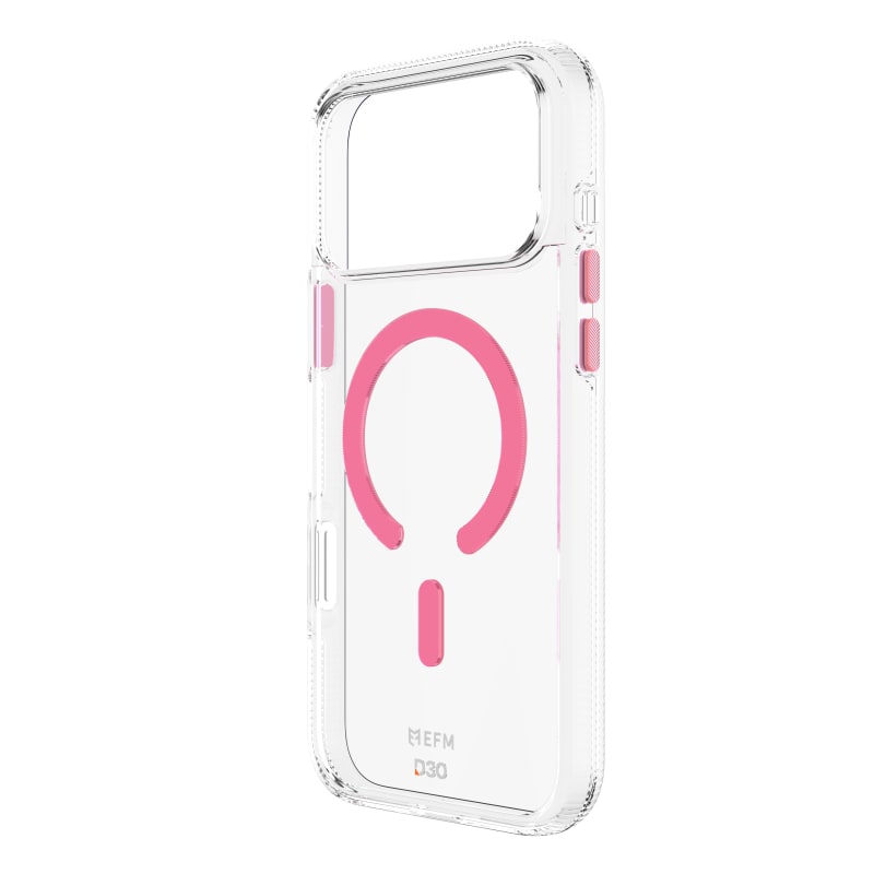 EFM Ibiza Glow In The Dark Case with D3O Zero for iPhone 17 Pro Max - Pink