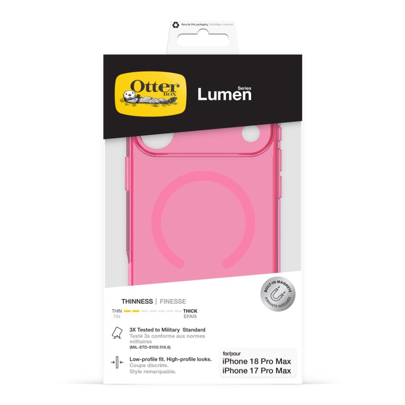 OtterBox Lumen MagSafe Case for iPhone 18 Pro Max, 17 Pro Max - Pink