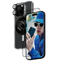 Thumbnail for PanzerGlass 4-in-1 Protection Bundle(Screen|Lens|Case|Ring) for iPhone 16 Pro - Clear
