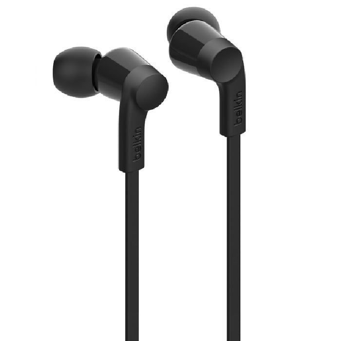Belkin SoundForm USB-C Wired Headphones with Adjustable Volume Limiter- Black