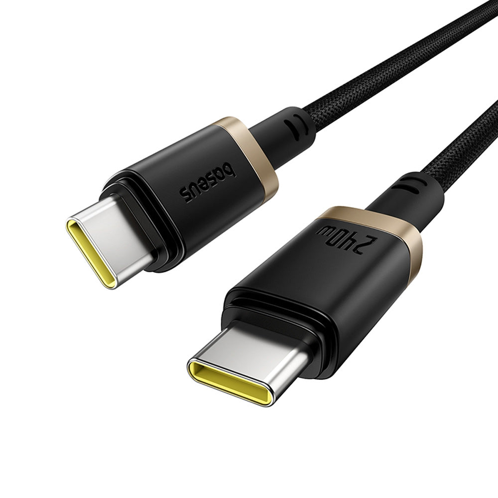 Baseus Dura Fast Charging Data Cable USB-C to USB-C 240W 1M for 15 / 16 / 17 Series - Gold Black