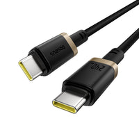 Thumbnail for Baseus Dura Fast Charging Data Cable USB-C to USB-C 240W 1M for 15 / 16 / 17 Series - Gold Black