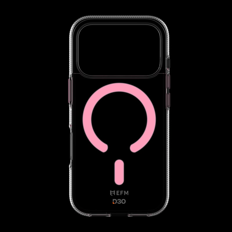 EFM Ibiza Glow In The Dark Case with D3O Zero for iPhone 17 Pro - Pink