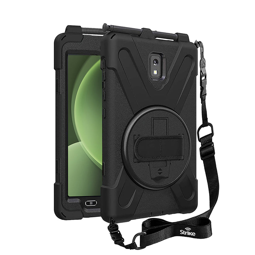 Strike Rugged Case With Hand Strap & Lanyard for Samsung Tab Active5- Black
