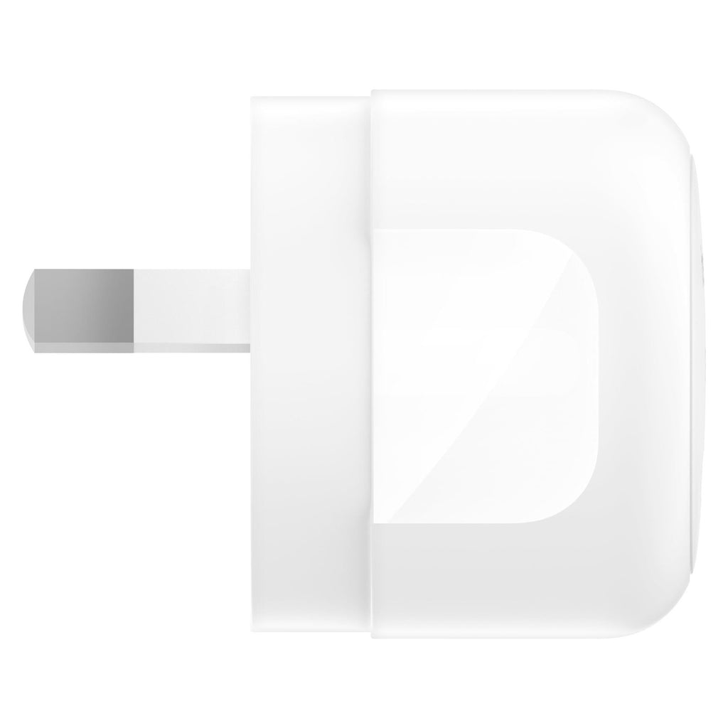 Belkin BoostCharge Compact USB-C Wall Charger 30W with USB-C to Lightning Cable - White