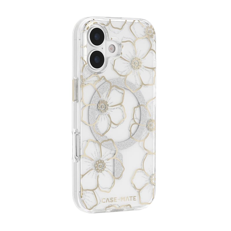 Case-Mate Floral Gems MagSafe Case For Apple iPhone 17- Gold