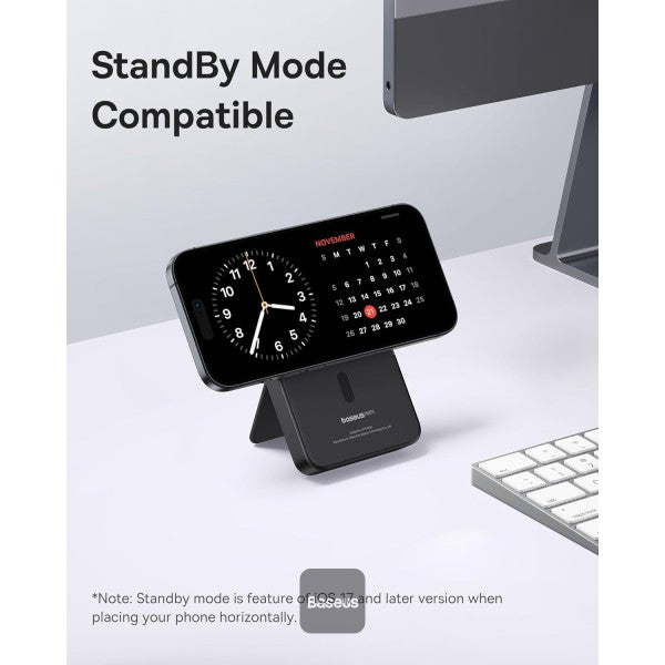 Baseus MagPro Magnetic Bracket Wireless Fast-Charging Power Bank 5000mAh 20W - Black