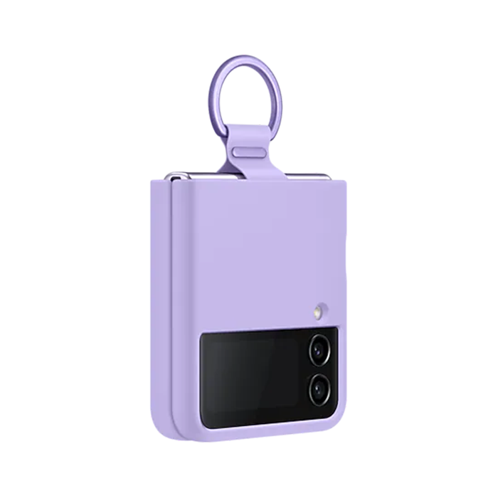Samsung Galaxy Z Flip4 Silicone Cover with Ring - Lavender