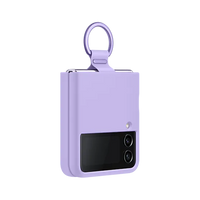 Thumbnail for Samsung Galaxy Z Flip4 Silicone Cover with Ring - Lavender