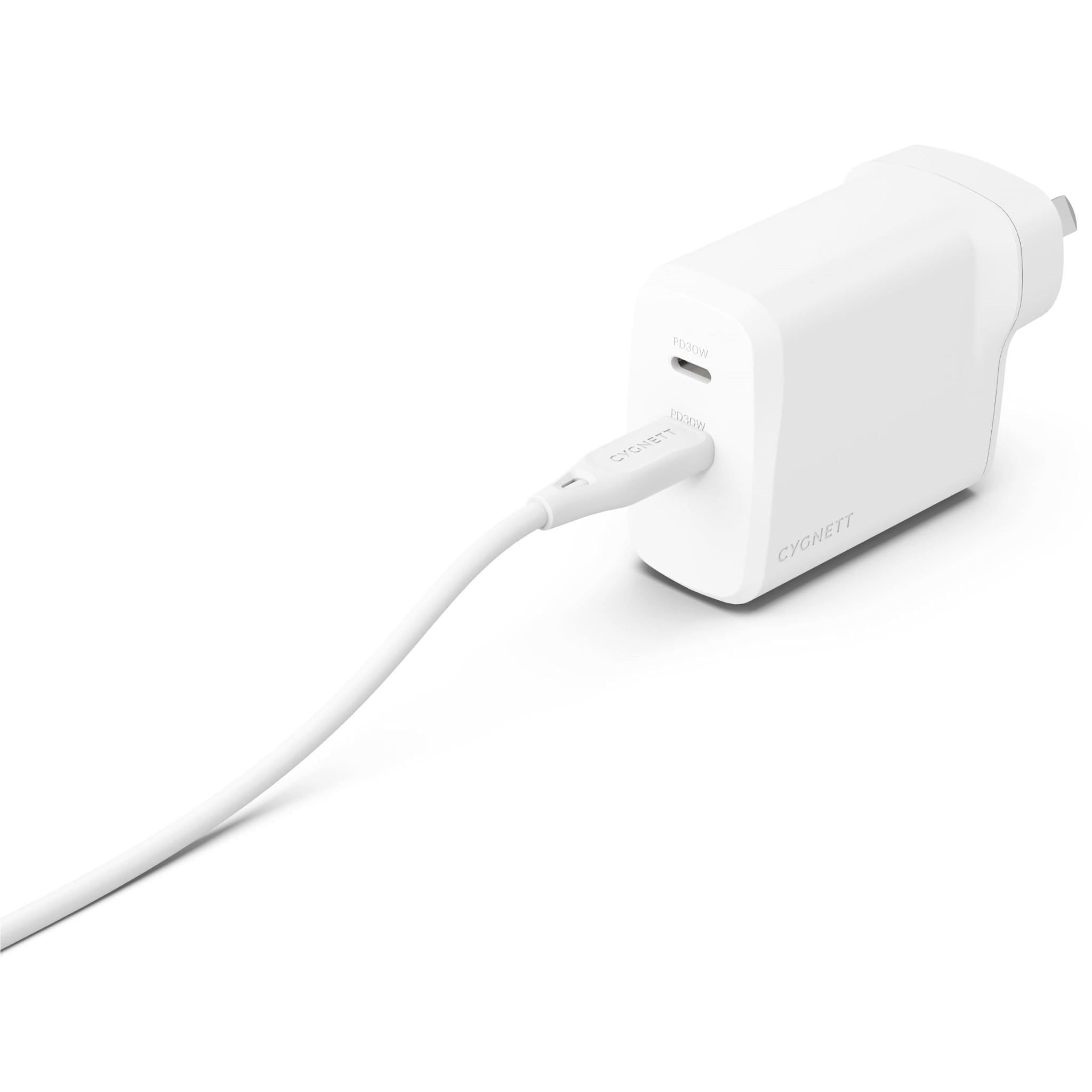 Cygnett PowerPlus 60W Dual Port Wall Charger - White