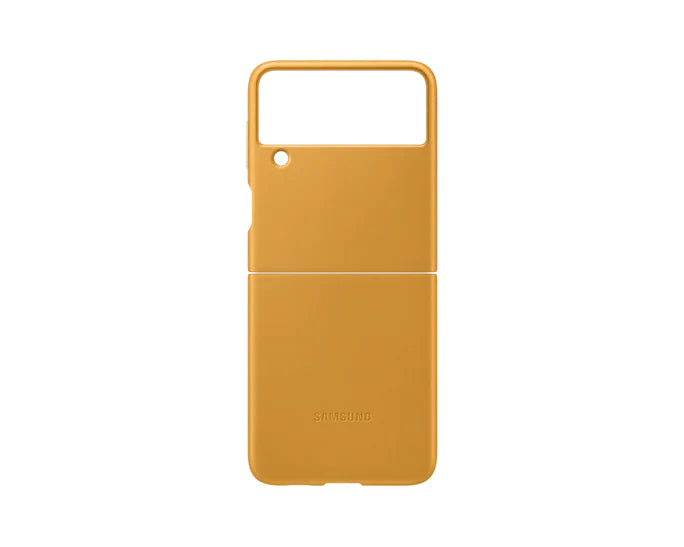 Samsung Leather Cover for Galaxy Flip3 - Mustard