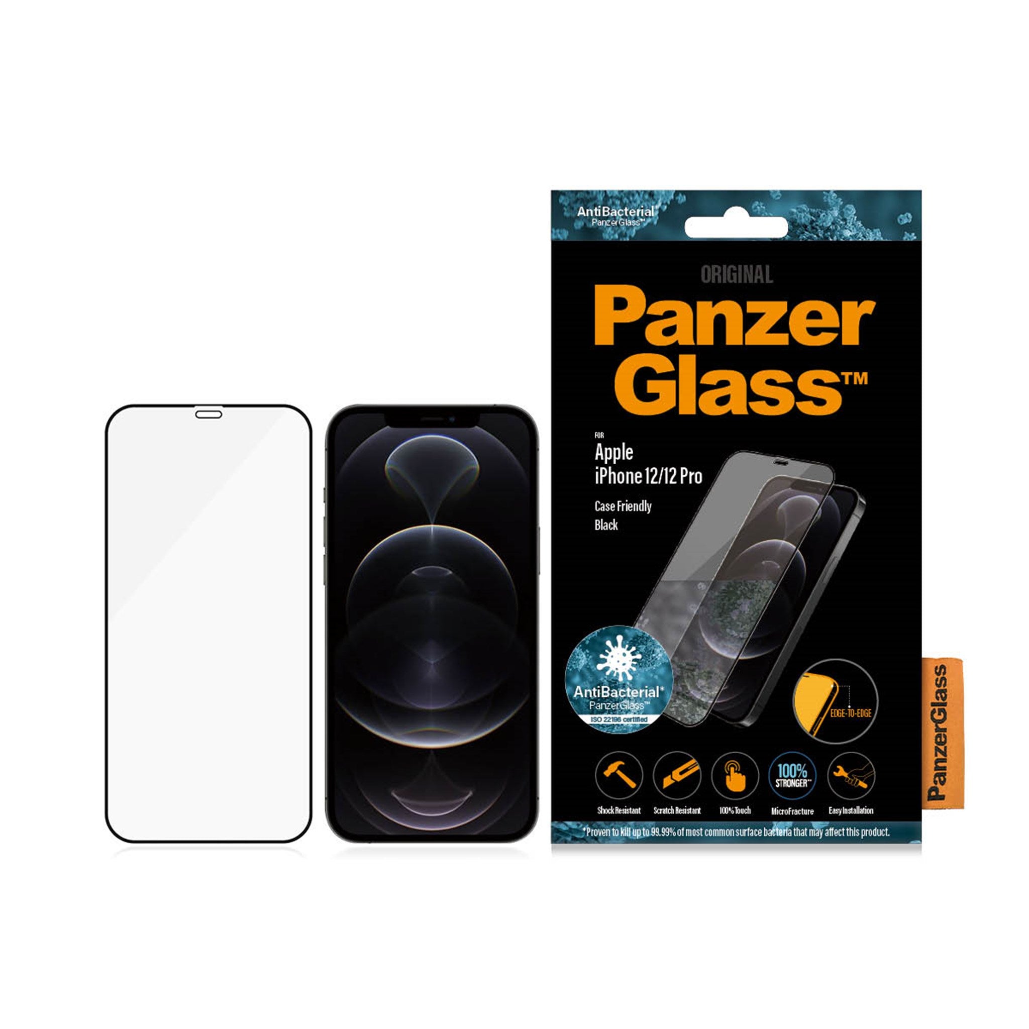 PanzerGlass Screen Protector Apple iPhone 12 / iPhone 12 Pro -Black
