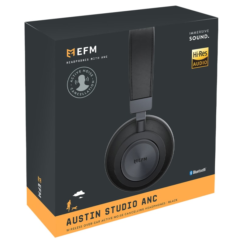 EFM Austin Studio Wireless ANC Headphones - Black
