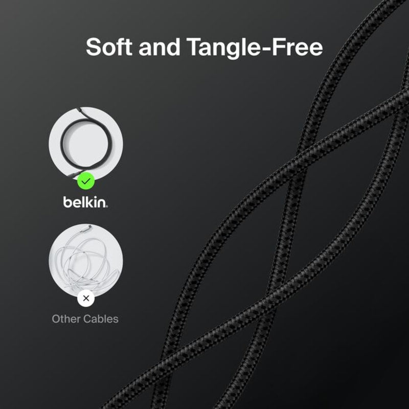 Belkin Boost Charge Pro USB-C to C 240W - Braided Cable - 1m Universally compatible - Black