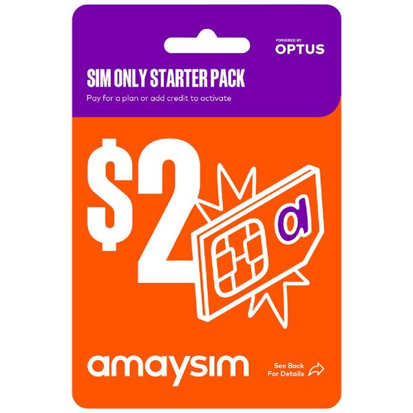 Amaysim $2 Starter Pack PrePaid SIM Card