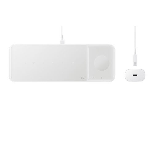 Samsung Wireless Charger Trio Charging Pad with AC Charger - White