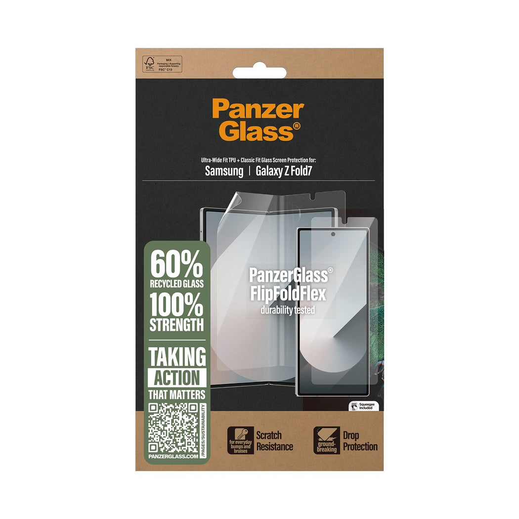 Panzer 2-in-1 Screen Protector for Galaxy Z Fold 7 - Glass + Film