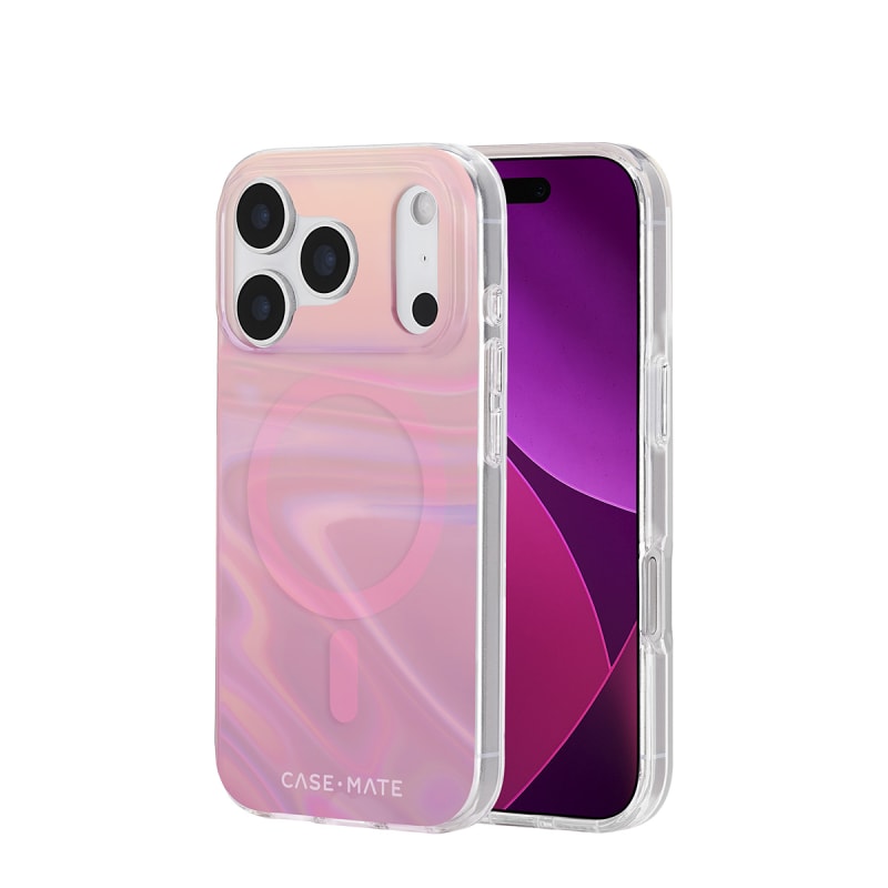 Case-Mate Peach Bubble MagSafe Case for iPhone 17 Pro - Iridescent