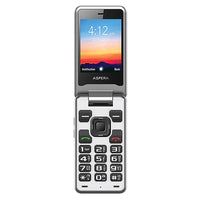 Thumbnail for Aspera F42 4G Flip Keypad Smartphone - Titanium