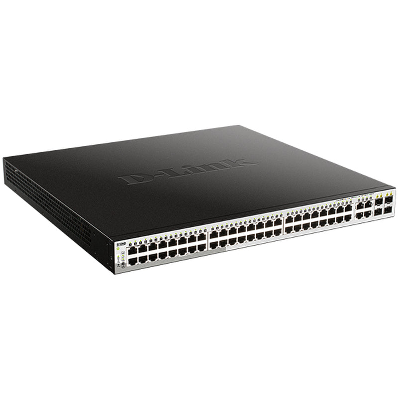 D-Link 52-Port Gigabit Smart Managed PoE Switch with 52 RJ45 ports - Black