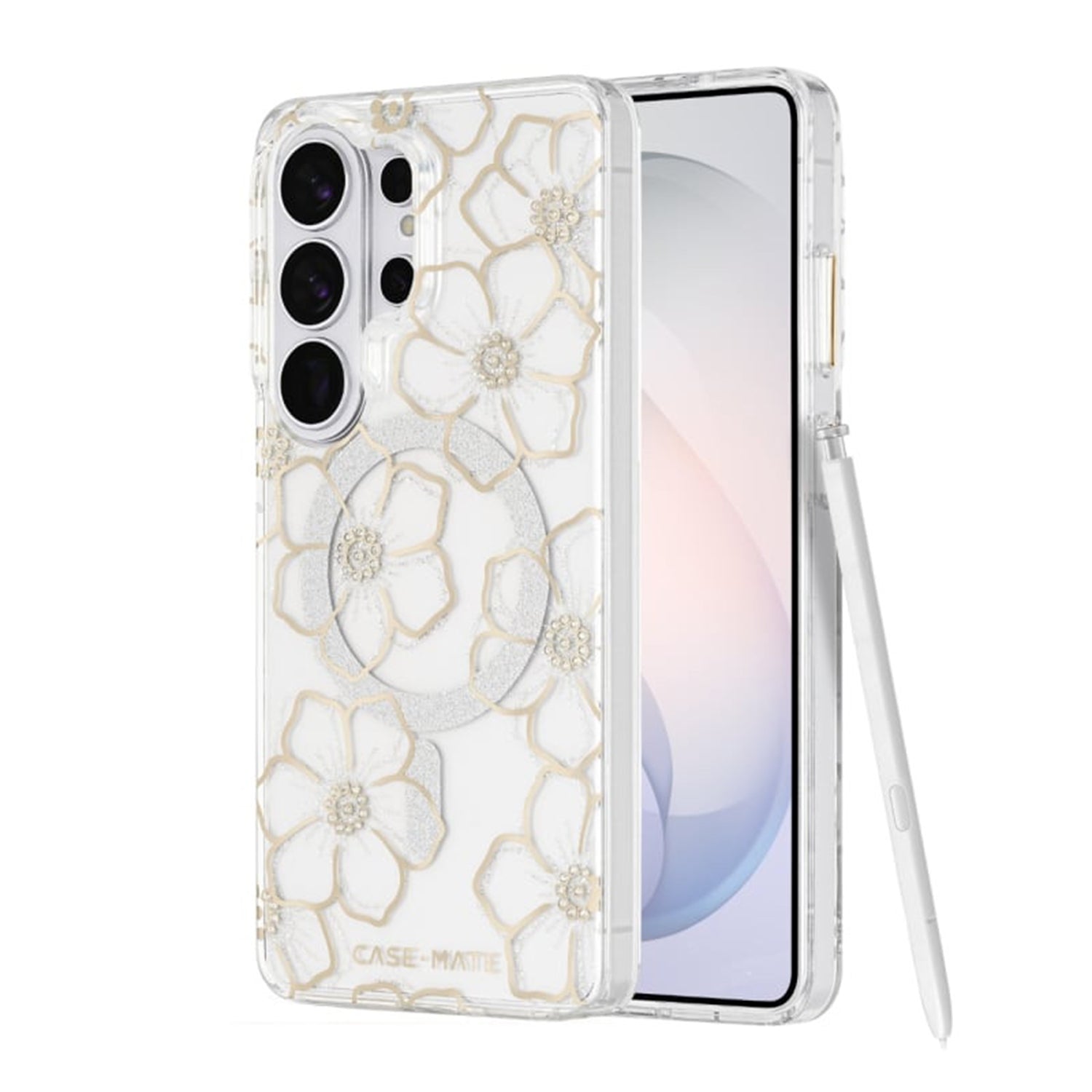 Case Mate Floral Gems Case with Magnet for Samsung Galaxy S26 Ultra - Gold