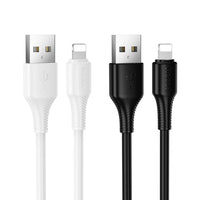 Thumbnail for Hoco X120 USB-A to Lightning Bend-Resistant Charging Data Cable iP- White