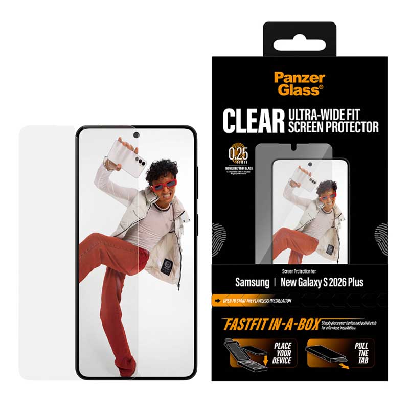 PanzerGlass UltraWideFit with Fasfit in a box for Samsung GS26+ - Clear