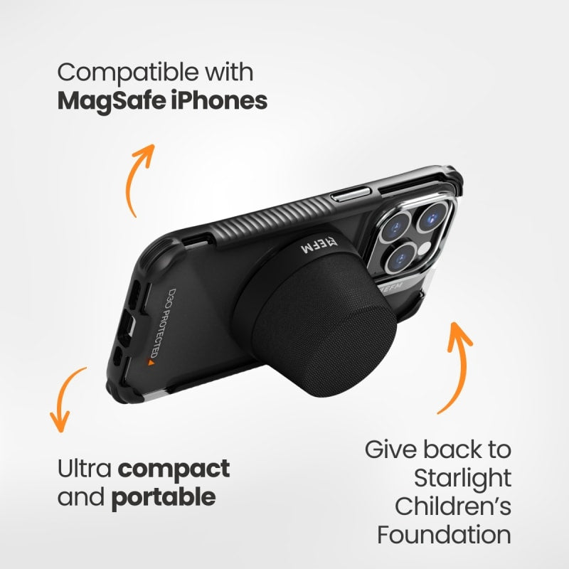 EFM Cloudbreak Mag Bluetooth Speakers Twin Pack with MagSafe Compatibility - Black