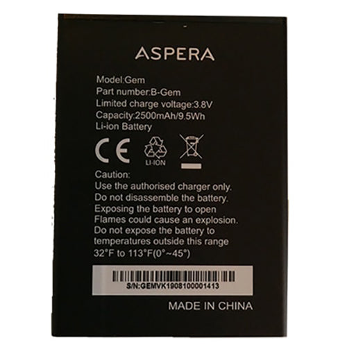 Aspera GEM Replacement Battery