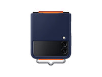 Thumbnail for Samsung Galaxy Z Flip 3/ 5G Genuine Protective Silicone Cover with Strap - Navy