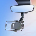 Hoco H17 Waves Rear view Mirror Car Holder DUAL Axis Design- Black