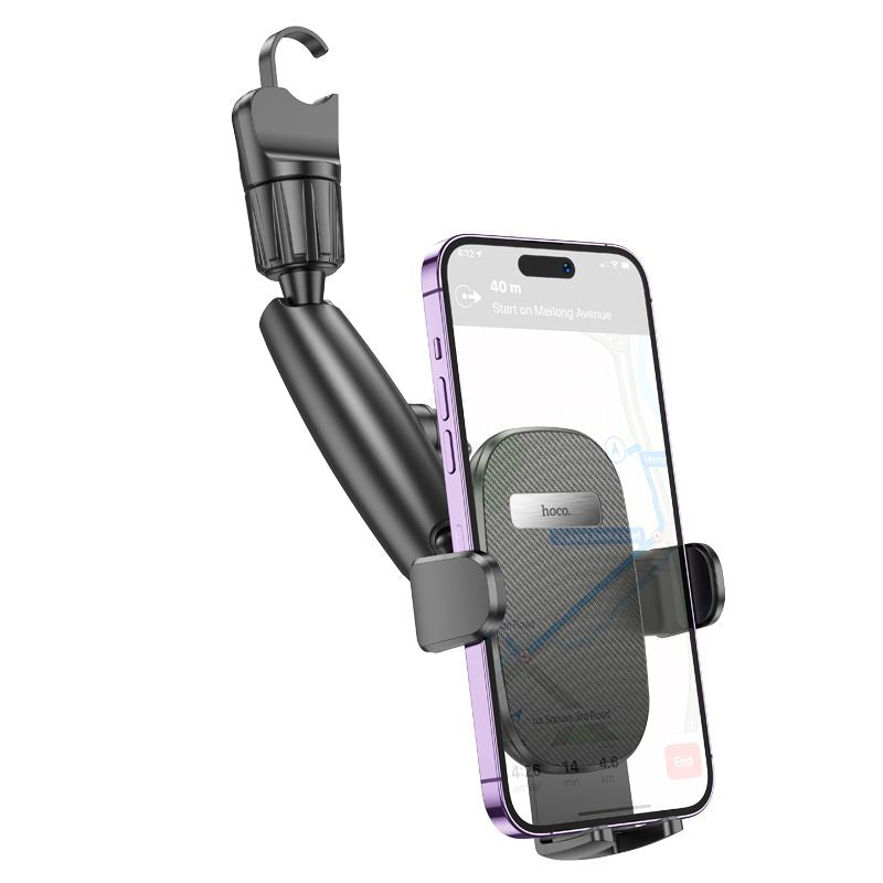 Hoco H17 Waves Rear view Mirror Car Holder DUAL Axis Design- Black