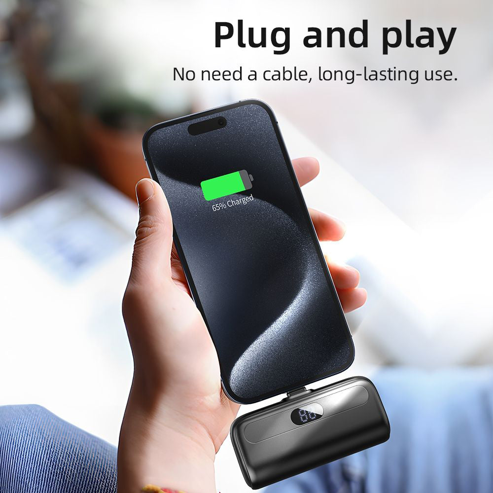 Hoco J116 5000mAh Pocket Power Bank with USB-C Connector - White