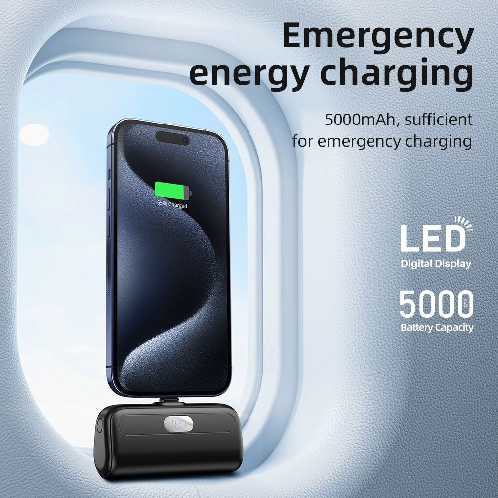 Hoco J116 5000mAh Pocket Power Bank with USB-C Connector - White