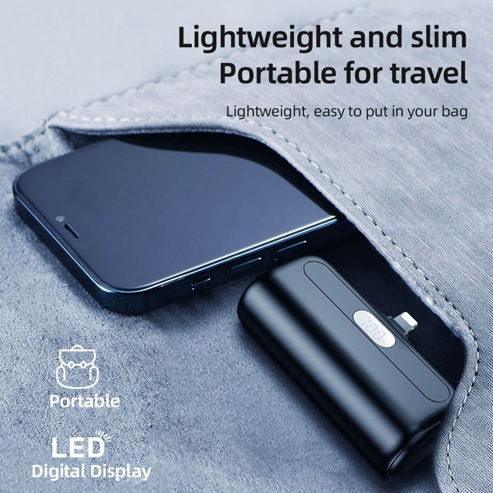 Hoco J116 5000mAh Pocket Power Bank with USB-C Connector - White
