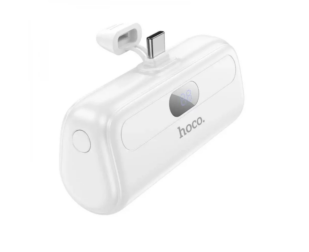 Hoco J116 5000mAh Pocket Power Bank with USB-C Connector - White