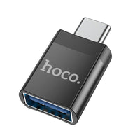 Thumbnail for Hoco UA17 USB-C Male to USB-A Female OTG Adapter - Black