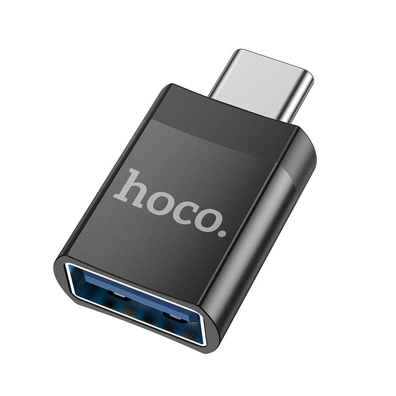 Hoco UA17 USB-C Male to USB-A Female OTG Adapter - Black