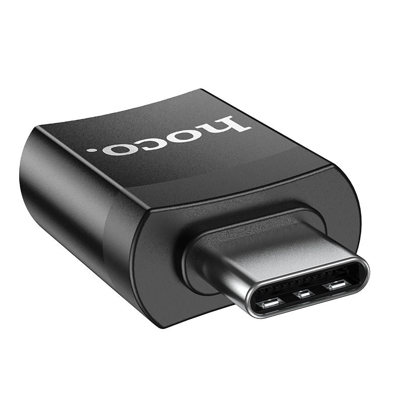 Hoco UA17 USB-C Male to USB-A Female OTG Adapter - Black